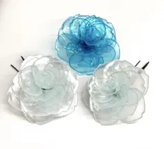 アメリカンフラワー 髪飾り ヘアーアクセサリー ３点セット
