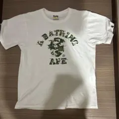 A BATHING APE カモフラロゴ Tシャツ ホワイト XS - メルカリ