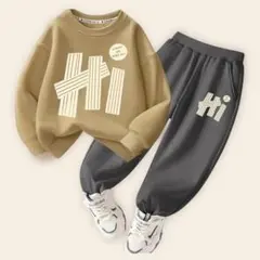 【キッズ服】男の子スウェットセット春秋2026新作円首長袖子供服