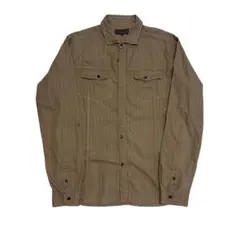 MONSIEUR NICOLE サイズ50(LL)ストライプ長袖シャツ