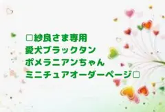 □紗良さま専用愛犬ブラックポメラニアンちゃんミニチュアオーダーページ□