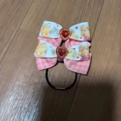 リボンとハートのヘアゴムセット