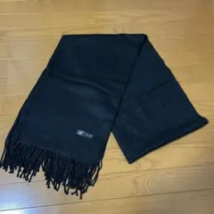 ViS 黒無地大判ストール￼マフラーユニセックス200cm美品