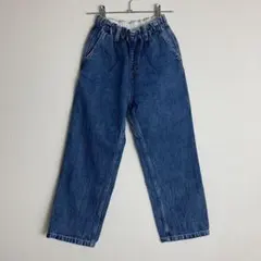 無印良品 キッズ 木の実から作ったカポック混デニムペインターワイドパンツ 140