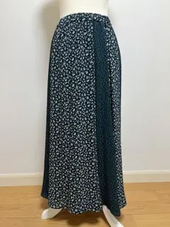 GLACIER ハニーズ　ロングスカート 花柄　水玉　グリーン　サイズM