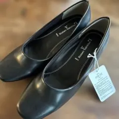 Romeo Valentino ブラックパンプス 3.5センチヒール　24センチのサムネイル