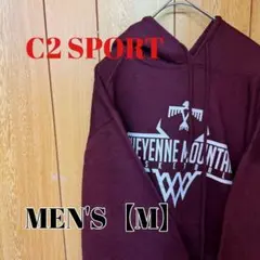 TQ54【US輸入】C2 SPORT　パーカー【メンズМ】レッド系