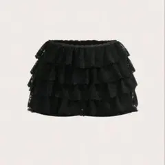 shein y2k レース フリル 黒ミニスカートのサムネイル