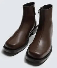 完全新品未使用品 27.6cm トップステッチブーツ ブラウン ZARA ザラのサムネイル