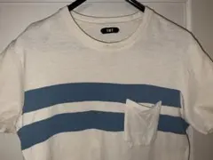 TMT ティーエムティー 　横ライン　ポケT　ボーダー　パイル　L　クリーム