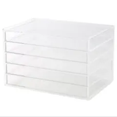 無印良品　重なるアクリルケース・横型５段