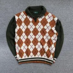 Polo Club ダイヤモンド柄ニットセーター M