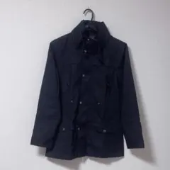 スプリングコート トレンチコート 薄手 春 秋 ショート丈 L ブラック メンズ