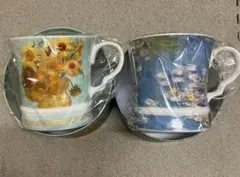 ゴッホひまわりモネ睡蓮のティーカップセット