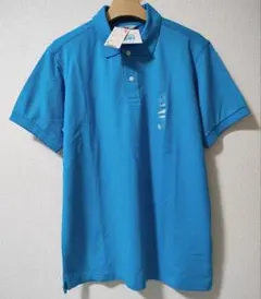 新品 UNIQLO ドライカノコポロシャツ 半袖 ブルー Lのサムネイル