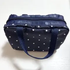 レスポートサック　ネイビー 水玉 ショルダーポーチ
