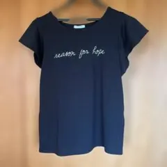 Tシャツ　ブラック　フレンチスリーブのサムネイル