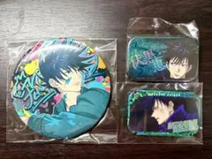 呪術廻戦 伏黒恵 セガラッキーくじ スクエア缶バッジ 3点セット