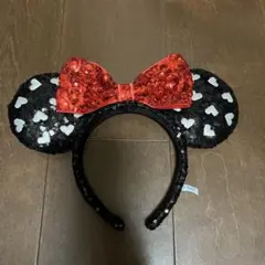 ミニーマウス風カチューシャ ハート柄