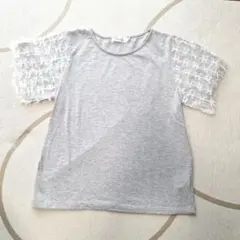 couture brooch 袖レース半袖Tシャツのサムネイル