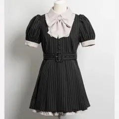 PEACE NOW】レア！ストライプ レースアップジャンパースカート 美品