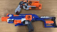 ナーフ ゾンビストライク ラフカット 2X4 オレンジ グリーン 2丁セット