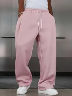 y2k スウェットパンツピンク　着用画像