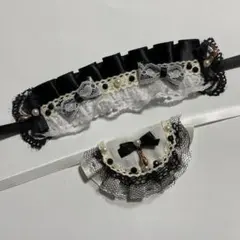 ぬいふく ヘッドドレス スタイ 黒 白