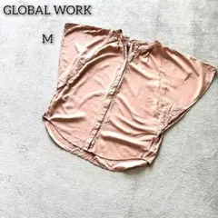 グローバルワーク 【M】 トップス ブラウス 大人 シンプル 無地 ドレープ