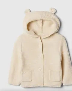 GAP クリーム色 フード付きカーディガン