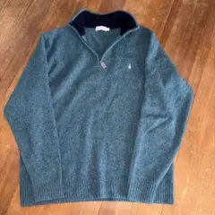 Hush Puppies ハーフジップ ニット セーター グリーン LLのサムネイル