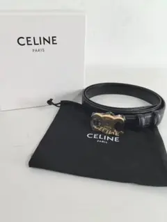 レトロなゴールドブラックベルトエンボス加工上質な質感 オシャレで品のあるデザイン