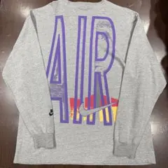 90s Nike 長袖Tシャツ　銀タグ　AIR 刺繍　グレー