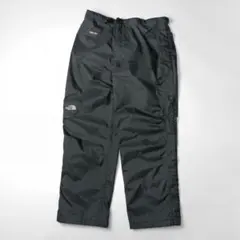 00sノースフェイス ゴアテックス ナイロン オーバーパンツ黒ブラック 刺繍ロゴ