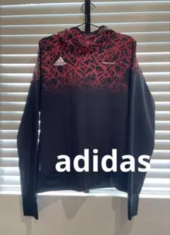 adidas freefootball フード付きピステ 赤黒