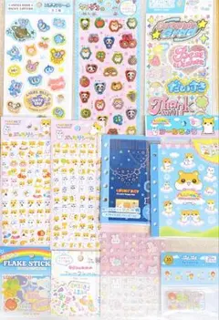 平成レトロ　ハムちゃんズ　ぷっちりシール　エンジェルブルー　タイルシール
