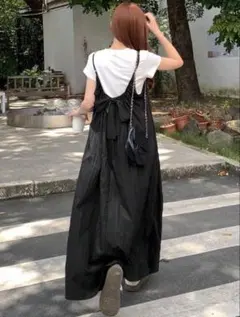 ブラックキャミワンピース