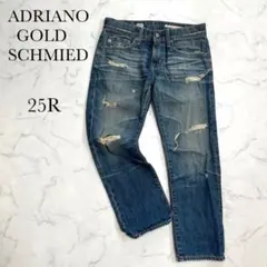 【エージーアドリアーノゴールドシュミット】デニムパンツ ダメージ 25R USAのサムネイル