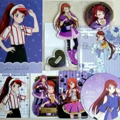 アイカツ！紫吹蘭　アトレランタンナイトパーティアクスタ　ステッカー　缶バッジ