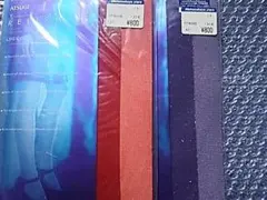 ATSUGI ラメ入りストッキング 赤 紫 セット　カラーラメ・クリアラメ