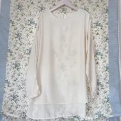 Kastane 長袖シアーチュニック オーバーサイズシャツくすみカラー 【Ｆ】