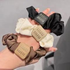 サテンヘアゴム3個セット