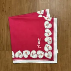 【即購入可】イヴ・サンローラン　ハンカチ　ピンク　ハート