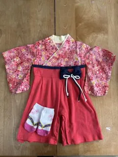 ベビー　袴　ロンパース　70