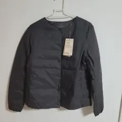 ノーカラージャケット Mサイズ ダークブラウン