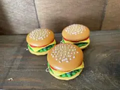 部活お守り ハンバーガー型 キーホルダー 3個セット バスケ部 バスケ