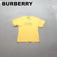 BURBERRY Tシャツ A1589 130cm 黄色 チェックロゴプリント