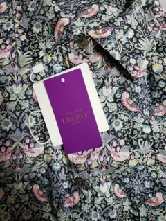 ウイリアムモリス　いちご泥棒　ロングワンピース　シャツワンピース