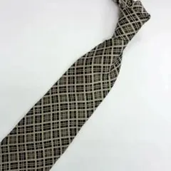 【SILK100%】カルバン・クライン ブラック×ゴールド ダイヤ柄 CKのサムネイル