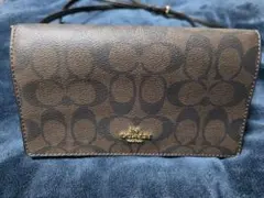COACH　ウォレットショルダーバッグ　ブラウン